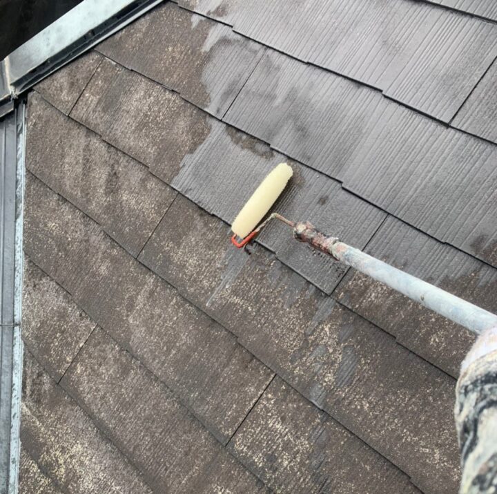 屋根下塗り1回目