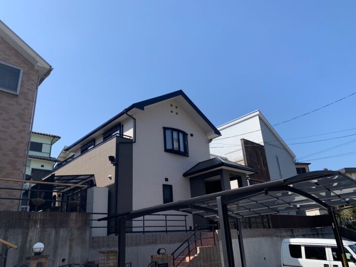 富田林市 ST様邸 屋根塗装、外壁塗装、ベランダ防水、付帯塗装、コーキング施工