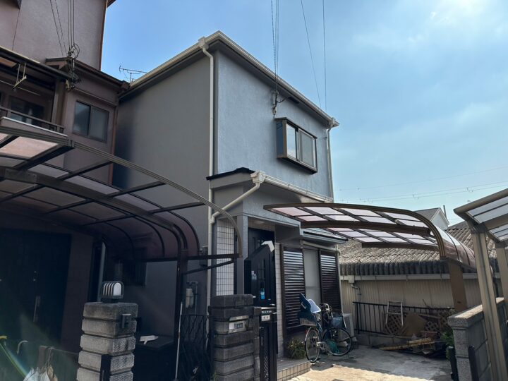 富田林市 OM様邸 外壁塗装、屋根塗装、付帯塗装、ベランダ防水、コーキング施工