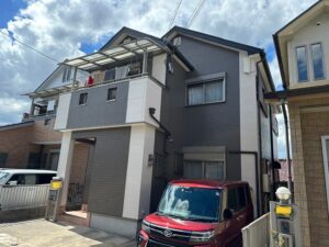 大阪狭山市 EM様邸 屋根塗装、外壁塗装、付帯塗装、コーキング施工、ベランダ防水