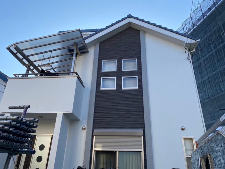 大阪狭山市 MK様邸 外壁塗装、付帯塗装、ベランダ防水、コーキング施工