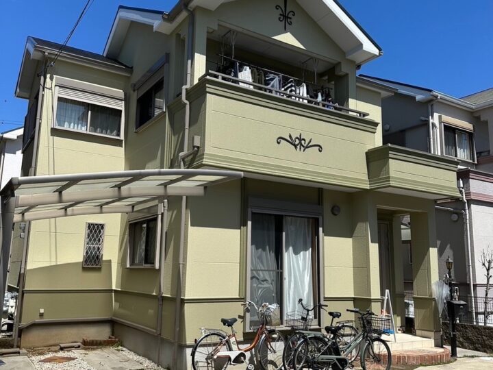 大阪狭山市 IN様邸 外壁塗装、屋根塗装、付帯塗装、ベランダ防水、コーキング施工