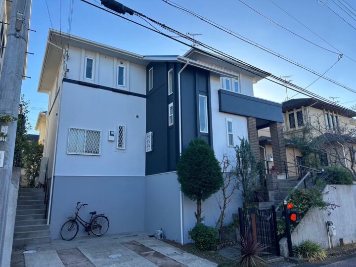 富田林市 SW様邸 外壁塗装、屋根塗装、付帯塗装、コーキング、ベランダ防水施工