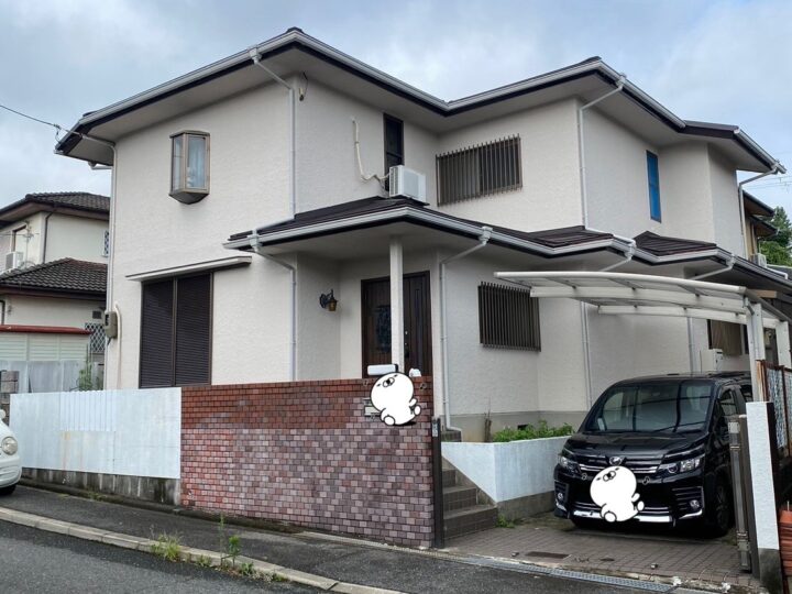 大阪狭山市　 YU様邸 　外壁塗装、屋根カバー工法、付帯塗装、コーキング施工