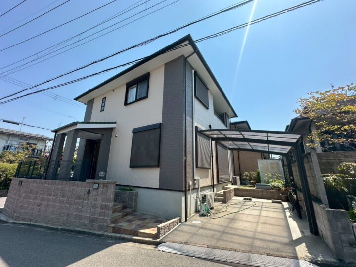 河内長野市　TN様邸 外壁塗装、屋根塗装、付帯塗装、シーリング工事、ベランダ防水、軒天塗装