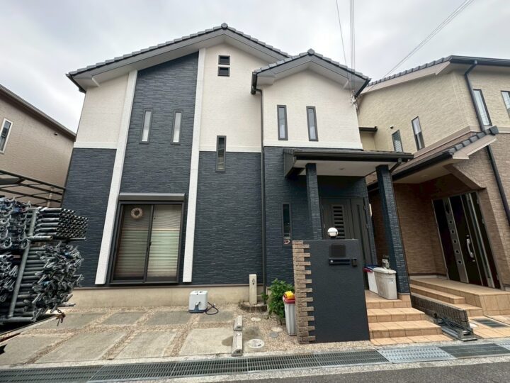 大阪狭山市　KN様邸 外壁塗装、付帯塗装、シーリング施工、ベランダ防水工事、軒天塗装