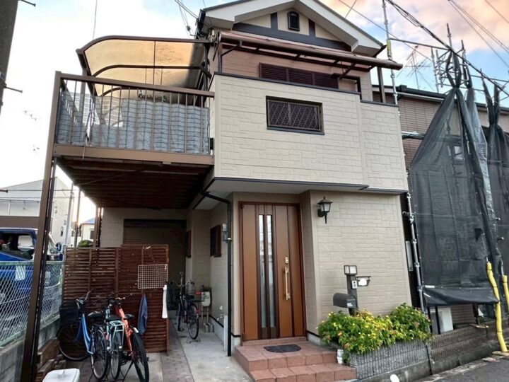 羽曳野市WA様邸  外壁塗装、屋根塗装、付帯塗装、シーリング施工、ベランダ防水
