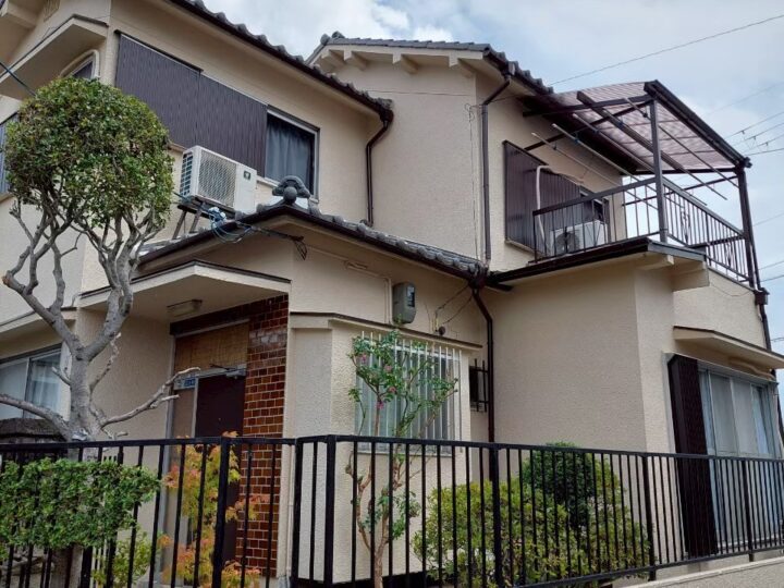 富田林市ED様邸  外壁塗装、付帯塗装、シーリング施工、ベランダ防水