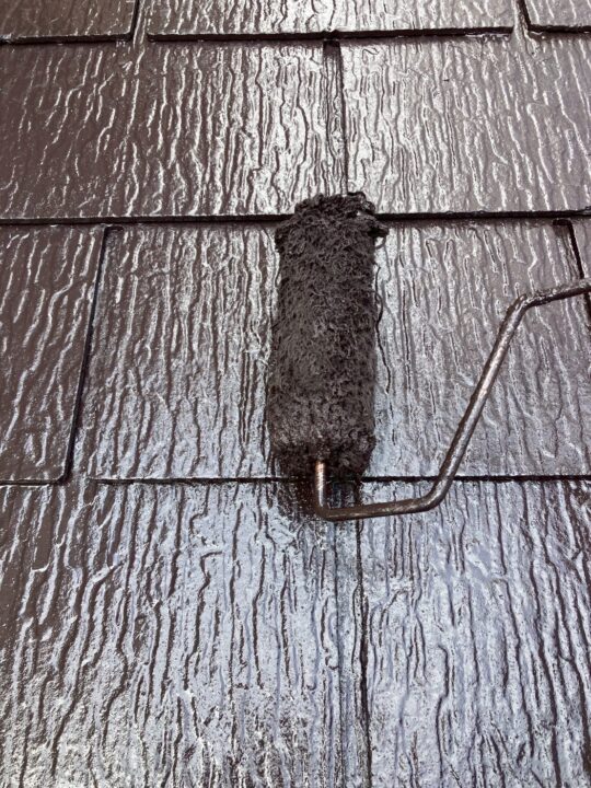 屋根塗装:上塗り