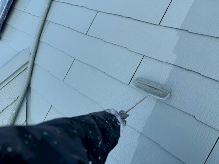 屋根塗装:上塗り