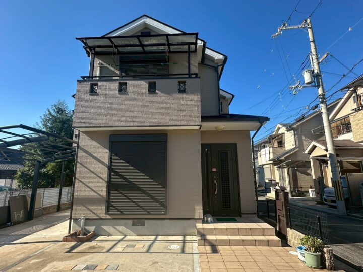 羽曳野市OK様邸  外壁塗装、屋根塗装、付帯塗装、シーリング施工、ベランダ防水