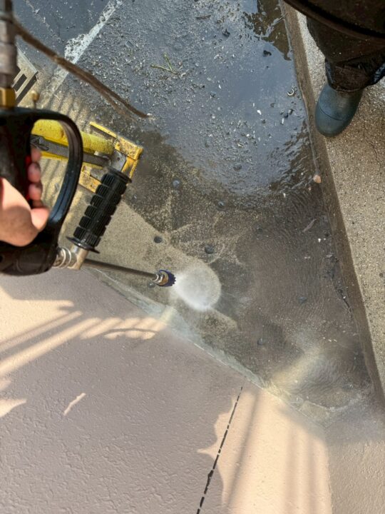 高圧洗浄:ベランダ