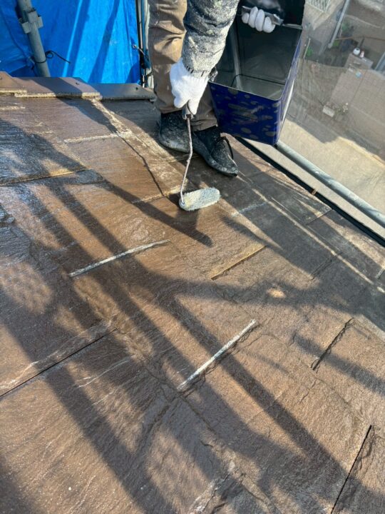 屋根塗装:下塗り2回目