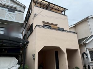 羽曳野市　TS様邸  外壁塗装、屋根塗装、付帯塗装、シーリング施工、軒天塗装、ベランダ防水