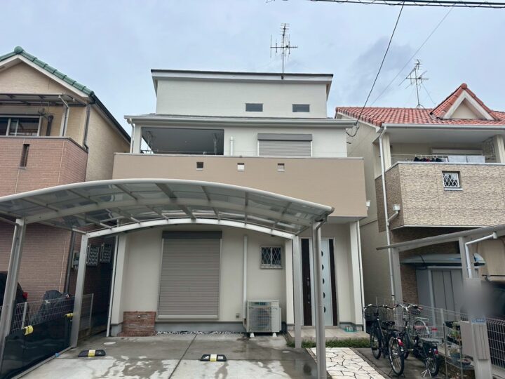 富田林市　ST様邸  外壁塗装、屋根塗装、付帯塗装、シーリング施工、軒天塗装、ベランダ防水